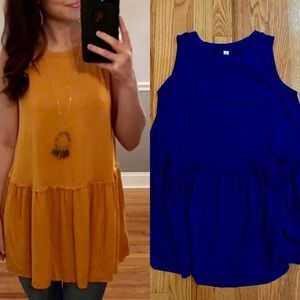 BUNDLE - TWO Peplum Tops